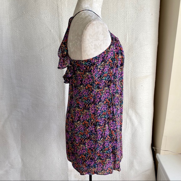 Parker Silk Sleeveless Floral Print Mini Dress - Picture 3 of 8